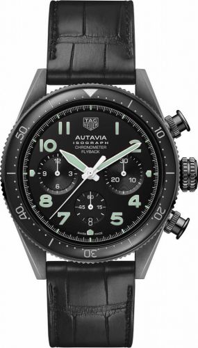 TAG Heuer Autavia Heuer 02 Isograph Stainless Steel Black Bracelet