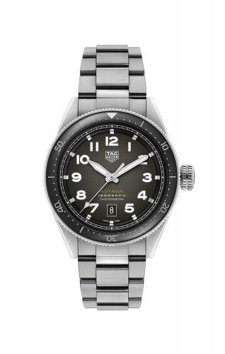 TAG Heuer Autavia Isograph Calibre 5 Stainless Steel Black Bracelet