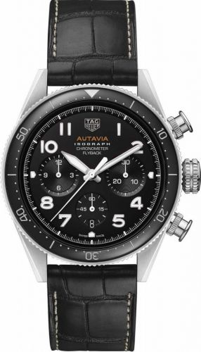 TAG Heuer Autavia Heuer 02 Isograph Stainless Steel Black Strap