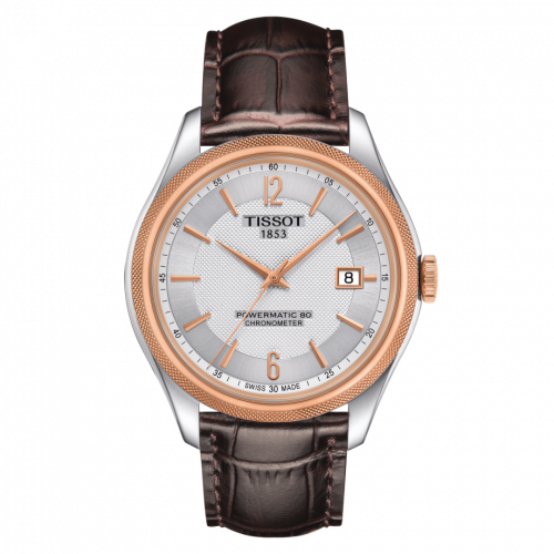 Tissot Ballade Powermatic 80 41 Stainless Steel Rose Gold PVD Silver Strap