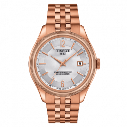 Tissot Ballade Powermatic 80 41 Rose Gold PVD Silver Bracelet