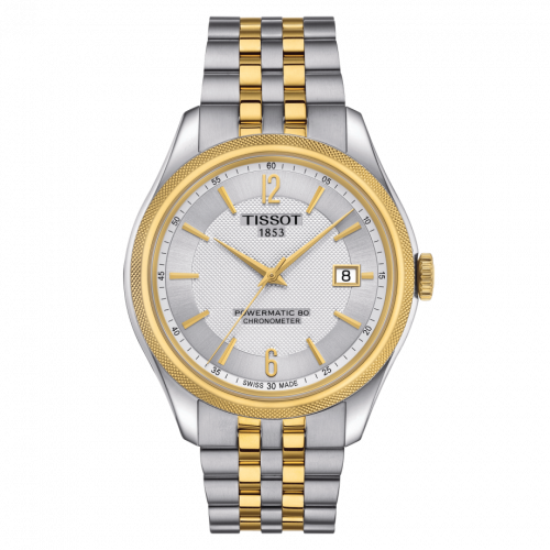 Tissot Ballade Powermatic 80 41 Stainless Steel Yellow Gold PVD Silver Bracelet