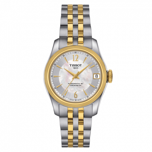 Tissot Ballade Powermatic 80 COSC 32 Stainless Steel Yellow Gold PVD MOP Bracelet
