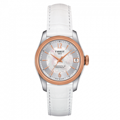 Tissot Ballade Powermatic 80 COSC 32 Stainless Steel Rose Gold PVD MOP Strap