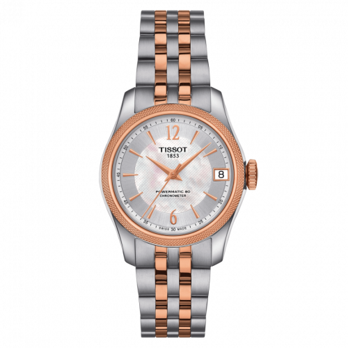 Tissot Ballade Powermatic 80 COSC 32 Stainless Steel Rose Gold PVD MOP Bracelet
