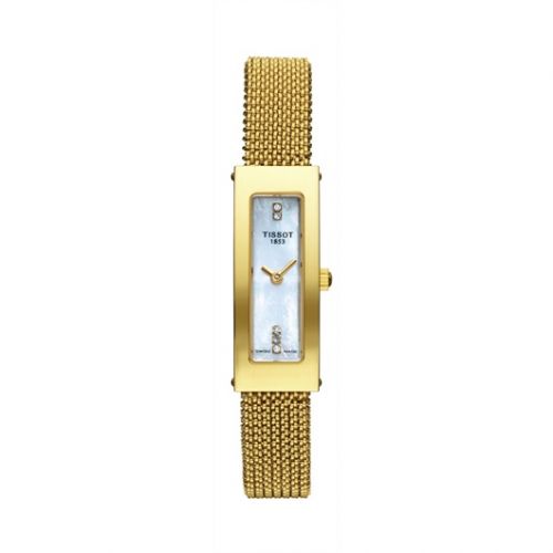 Tissot Bellflower Caree Yellow Gold MOP Bracelet