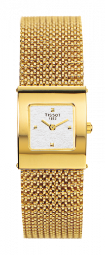 Tissot Bellflower Square Yellow Gold Silver Bracelet