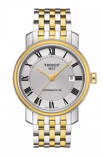 Tissot Bridgeport Powermatic 80 Two Tone Silver Roman Bracelet