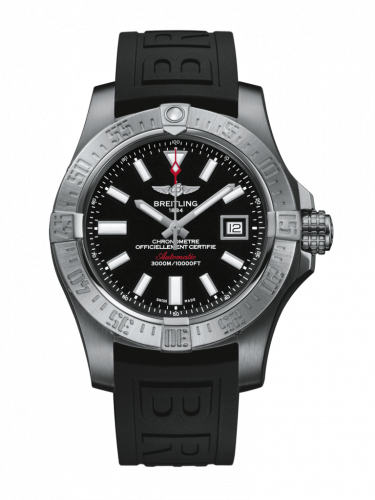 Breitling Avenger II Seawolf Stainless Steel Volcano Black Rubber Folding