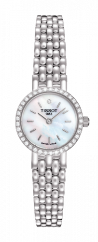 Tissot Caliente Quartz 19.5 White Gold Diamond MOP Bracelet