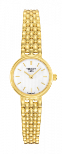 Tissot Caliente Quartz 19.5 Yellow Gold White Bracelet