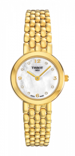 Tissot Caliente Quartz 24.5 Yellow Gold MOP Bracelet