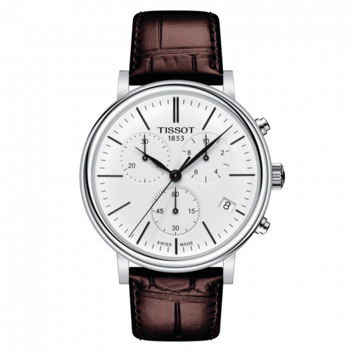 Tissot Carson Premium Chronograph Quartz 41 Stainless Steel Silver Strap