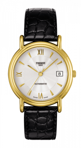 Tissot Carson Automatic 35.5 Yellow Gold Silver Strap