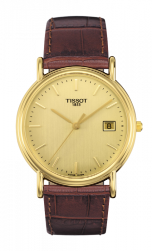 Tissot Carson Quartz 33.7 Yellow Gold Champagne Strap