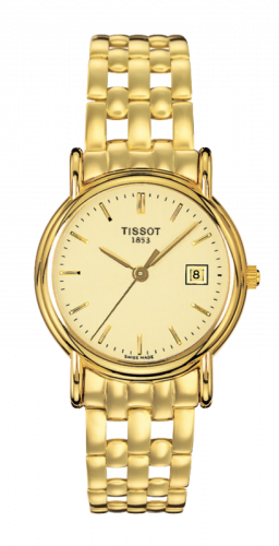 Tissot Carson Quartz 27 Yellow Gold Champagne Bracelet