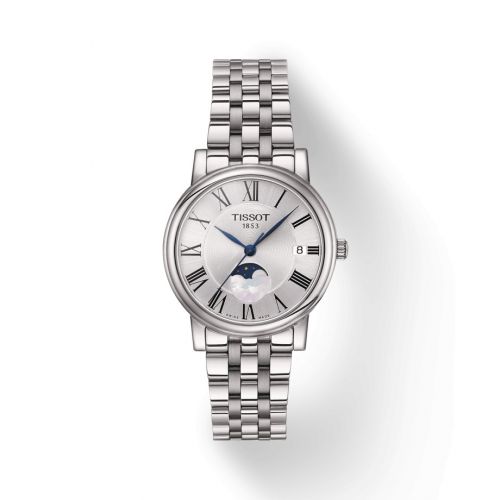 Tissot Carson Premium Lady Moonphase Stainless Steel Silver Bracelet