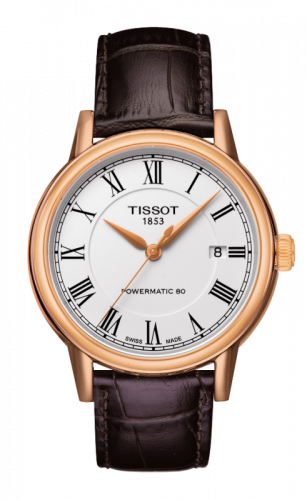Tissot Carson Powermatic 80 Rose PVD White Roman