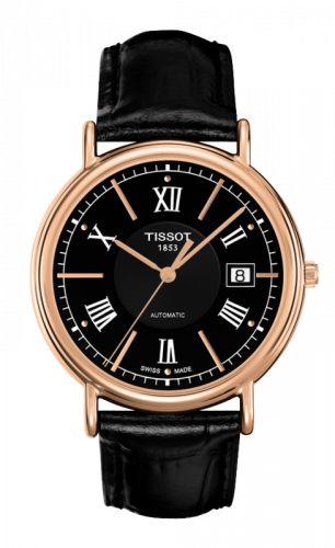 Tissot Carson Automatic 40 Rose Gold Black Strap