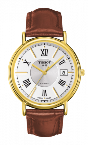 Tissot Carson Automatic 40 Yellow Gold Silver Strap