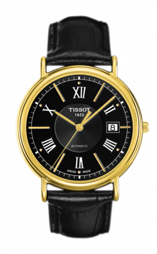 Tissot Carson Automatic 40 Yellow Gold Black Strap