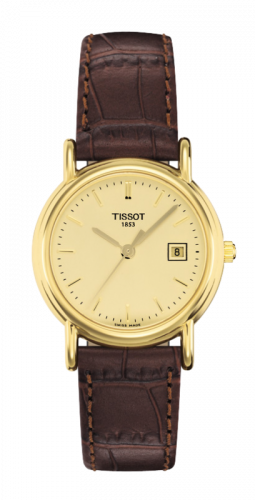 Tissot Carson Quartz 26.8 Yellow Gold Champagne Strap