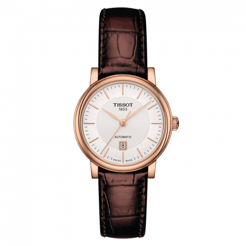 Tissot Carson Premium Automatic 30 Rose Gold PVD Silver Strap