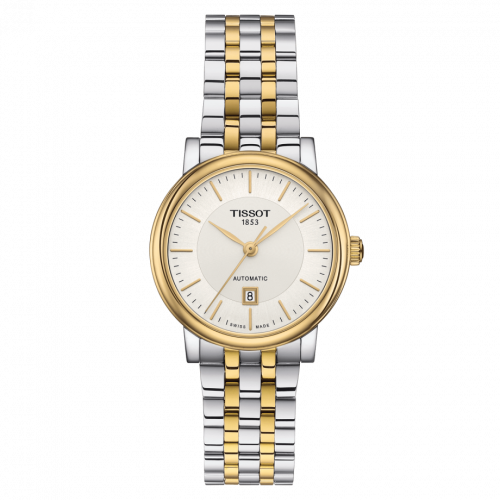 Tissot Carson Premium Automatic 30 Stainless Steel Yellow Gold PVD Silver Bracelet