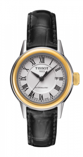Tissot Carson Automatic 29.5 Stainless Steel Yellow Gold PVD Silver Strap