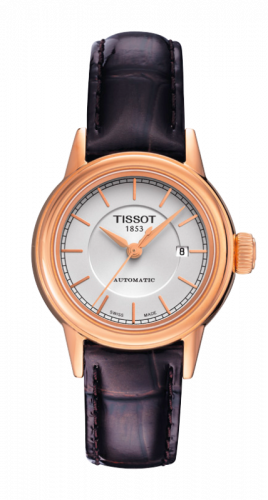 Tissot Carson Automatic 29.5 Rose Gold PVD Silver Strap