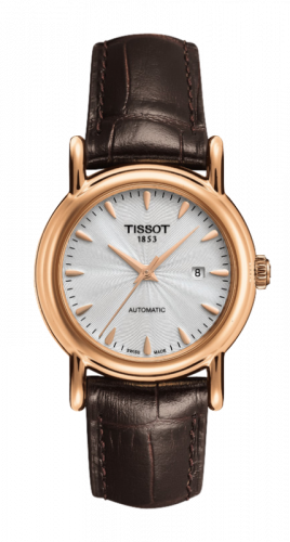 Tissot Carson Automatic 29.7 Rose Gold Silver Strap