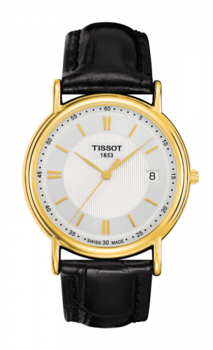 Tissot Carson Quartz 33.7 Yellow Gold Silver Strap