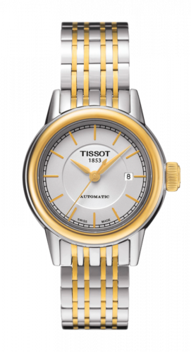 Tissot Carson Automatic 29.5 Stainless Steel Yellow Gold PVD Silver Bracelet
