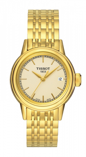 Tissot Carson Quartz 29.7 Yellow Gold PVD Champagne Bracelet