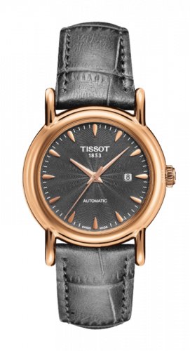 Tissot Carson Automatic 29.7 Rose Gold Grey Strap