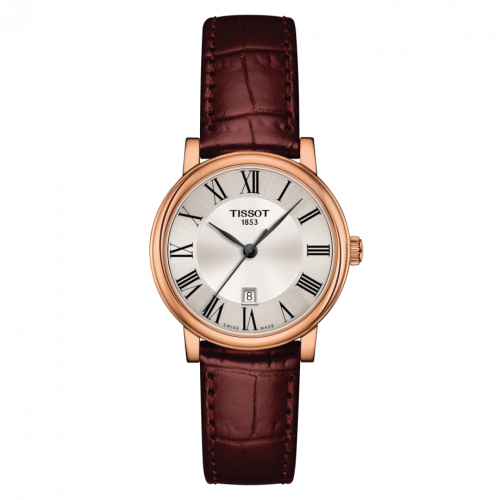 Tissot Carson Premium Quartz 30 Rose Gold PVD Silver Strap