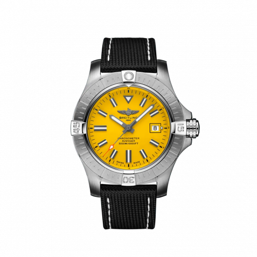 Breitling Avenger Automatic 45 Seawolf Stainless Steel Yellow Military Folding