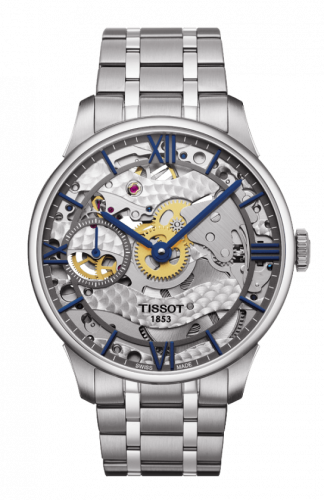 Tissot Chemin des Tourelles 42 Stainless Steel Skeleton Bracelet
