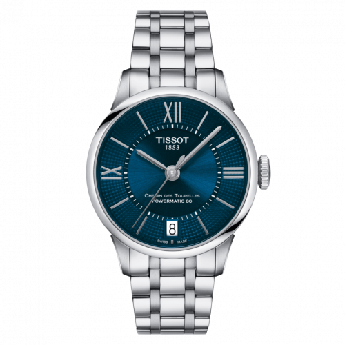 Tissot Chemin Des Tourelles Powermatic 80 32 Stainless Steel Blue Bracelet