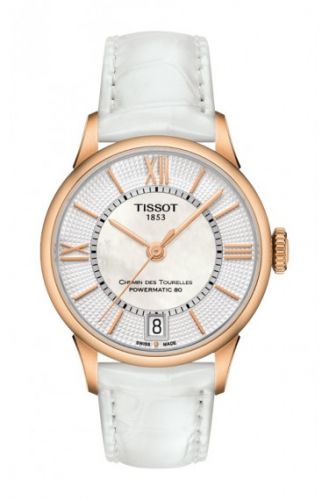 Tissot Chemin des Tourelles Powermatic 32 Rose Gold PVD MOP Strap