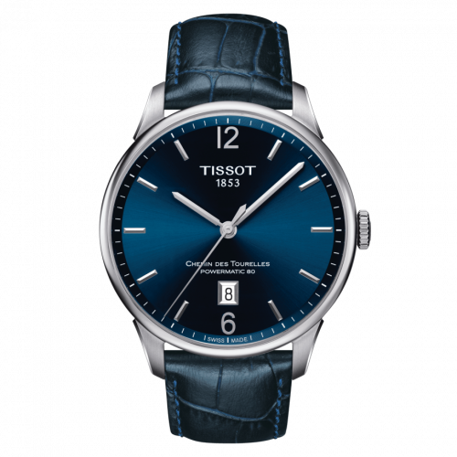 Tissot Chemin Des Tourelles Powermatic 80 42 Stainless Steel Blue Strap