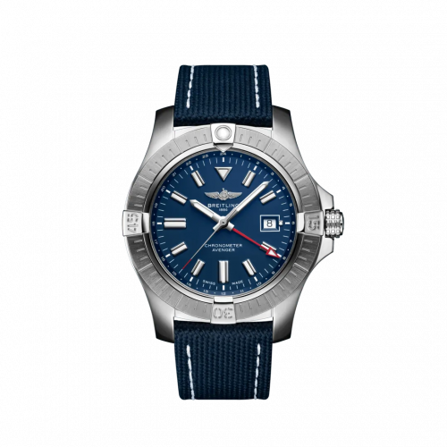 Breitling Avenger Automatic GMT 45 Stainless Steel Blue Military Folding