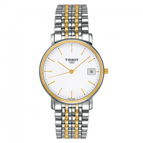 Tissot Desire Quartz 34 Stainless Steel Yellow Gold PVD Silver Bracelet
