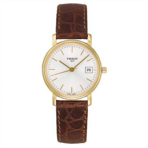 Tissot Desire Quartz 27 Yellow Gold PVD Silver Strap