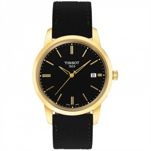 Tissot Dream Quartz 38 Yellow Gold PVD Black Strap