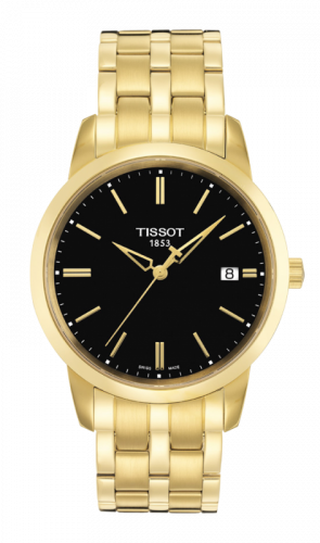 Tissot Dream Quartz 38 Yellow Gold PVD Black Bracelet