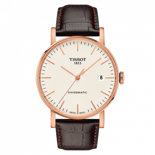 Tissot Everytime Swissmatic 41 Rose Gold PVD Silver Strap