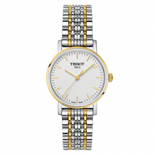 Tissot Everytime Small Stainless Steel Yellow Gold PVD Silver Bracelet