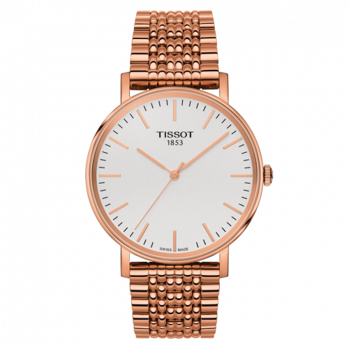 Tissot Everytime Medium Rose Gold PVD Silver Bracelet