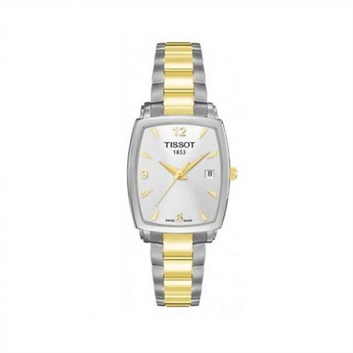 Tissot Everytime Tonneau Stainless Steel PVD Yellow Gold Silver Bracelet